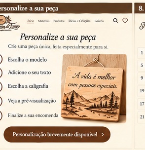 Personalize a sua peça — Memórias do Tempo